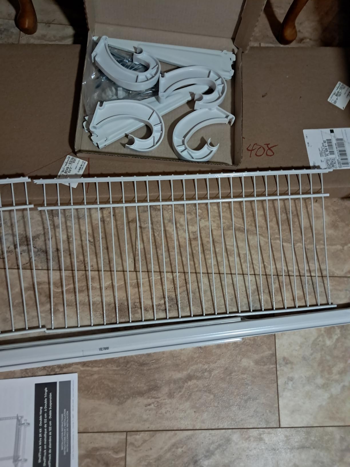 ClosetMaid ShelfTrack Closet Organizer System, Adjustable Double Hang Rod Kit, 2-Feet Wide, White customer photo 2