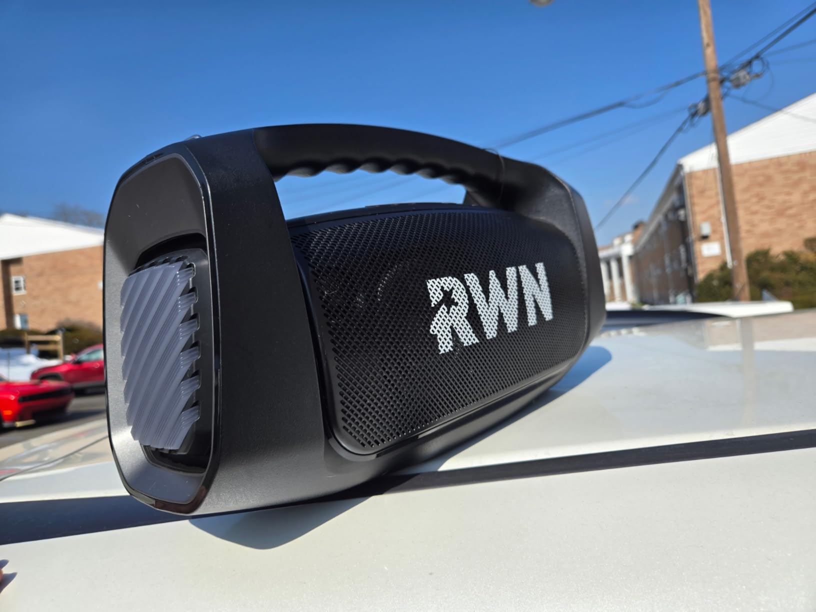 RWN Outdoor Bluetooth Speaker: 160W Loud Sound, IP67 Waterproof with 24H Playtime, Fast Charge, Bass, TWS, Portable Wireless Speakers with Light Show for House, Party, Projector, Beach (Black) customer photo 2