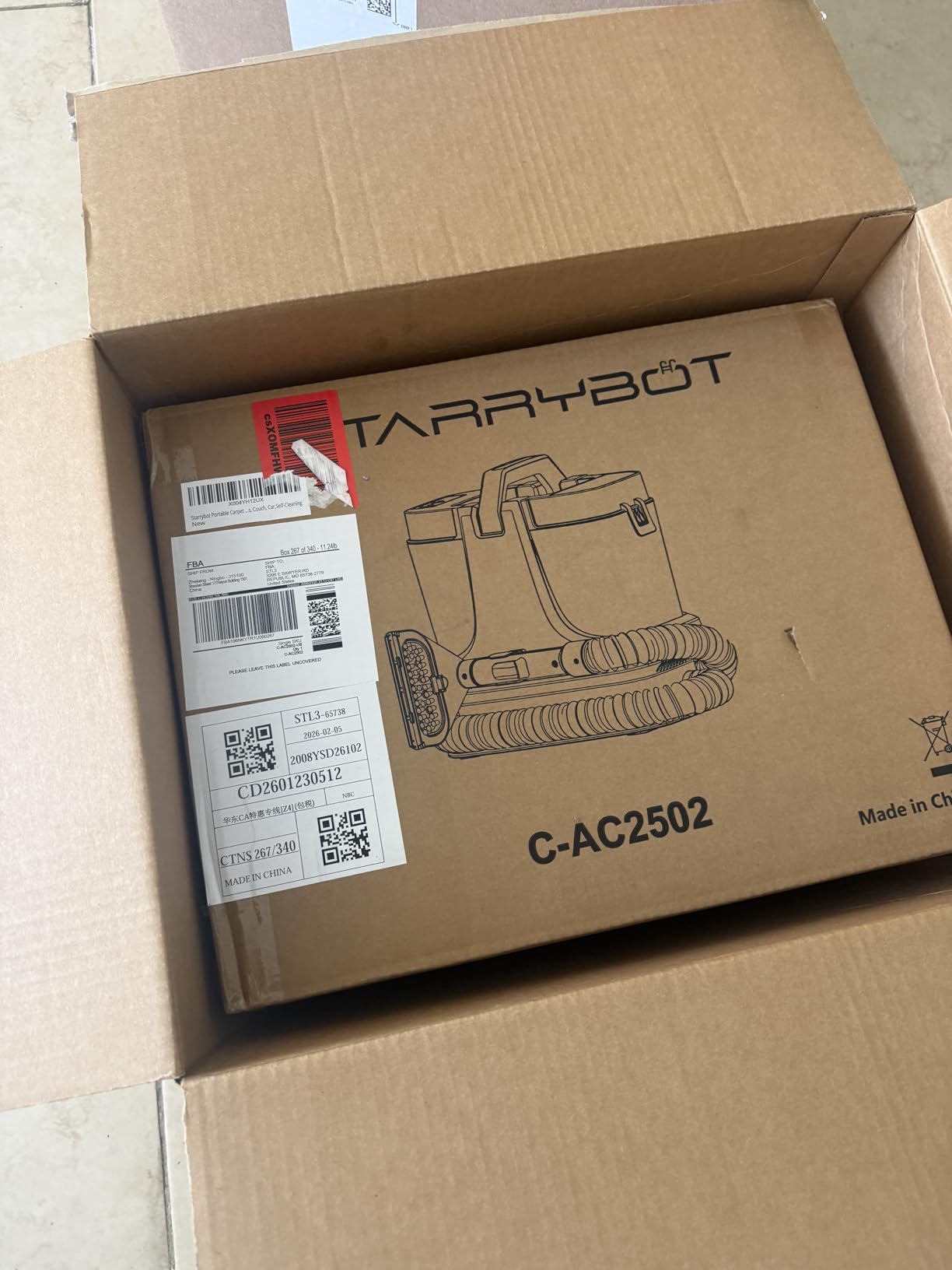 Starrybot Portable Carpet Cleaner Machine with Steam and Heating Techology, 18Kpa Powerful Suction with Versatile Tools for Pets, Couch, Spot Cleaner for Stairs/Furniture/Rug(Gray)(AC0201) customer photo 2