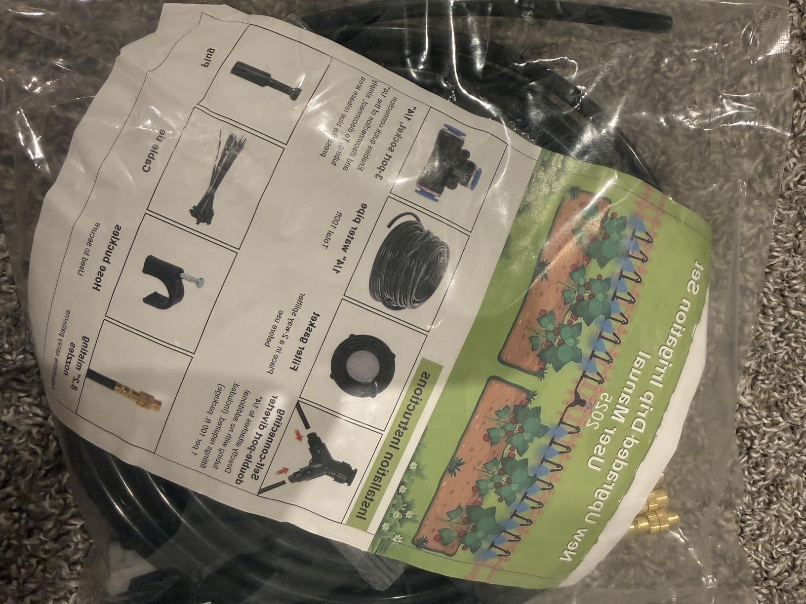 240FT Drip Irrigation System for Garden: 1/2
