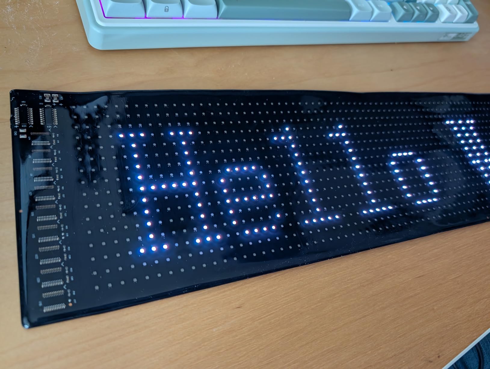 HYPERLITE Scrolling LED Sign: Custom Text LED Display 35.4 x 7.6 inch - USB LED Advertising Sign - Programmable LED Sign - for Business Party Birthday Decorations customer photo 1