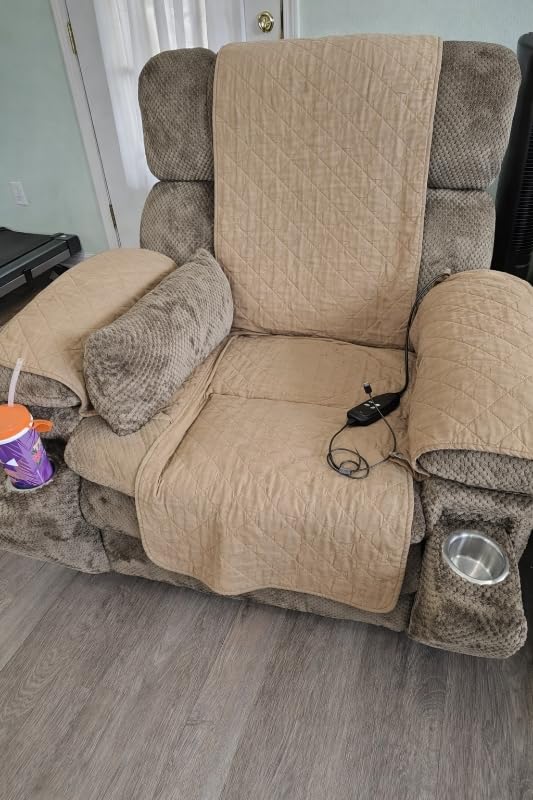 Dual Motor Power Lift Recliner Chair with Adjustable Headrest, Oversized Recliner with Arm Storage, Extra Wide, Heat and Massage, Lay Flat Recliner with Cupholders, USB Port, Type C, Zero Gravity customer photo 1