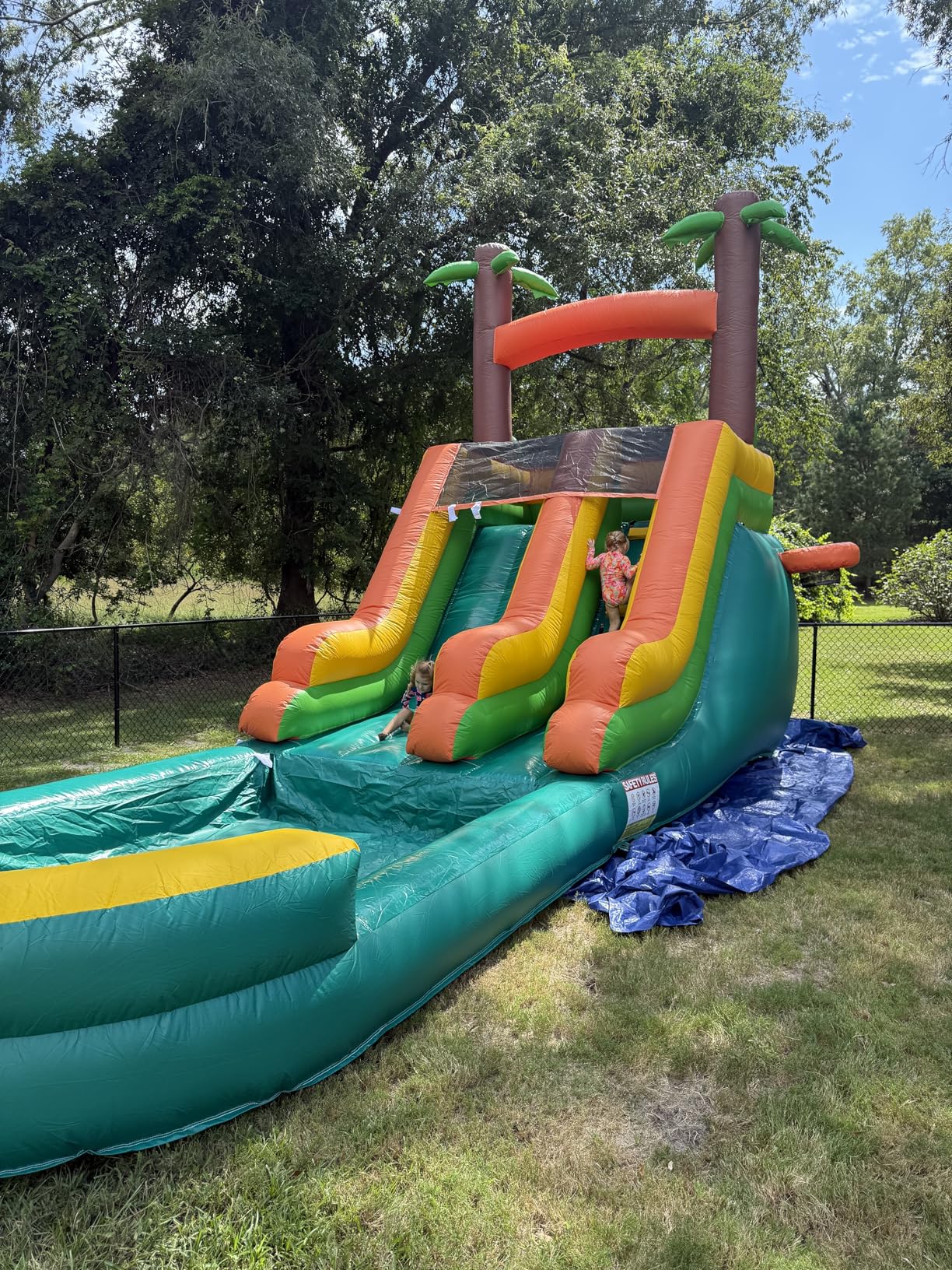 21.5FT Commercial Grade Inflatable Water Slide for Kids Adults, Heavy Duty PVC Adult Water Slides with Big Airtight Water Pool, 1100W Blower customer photo 1