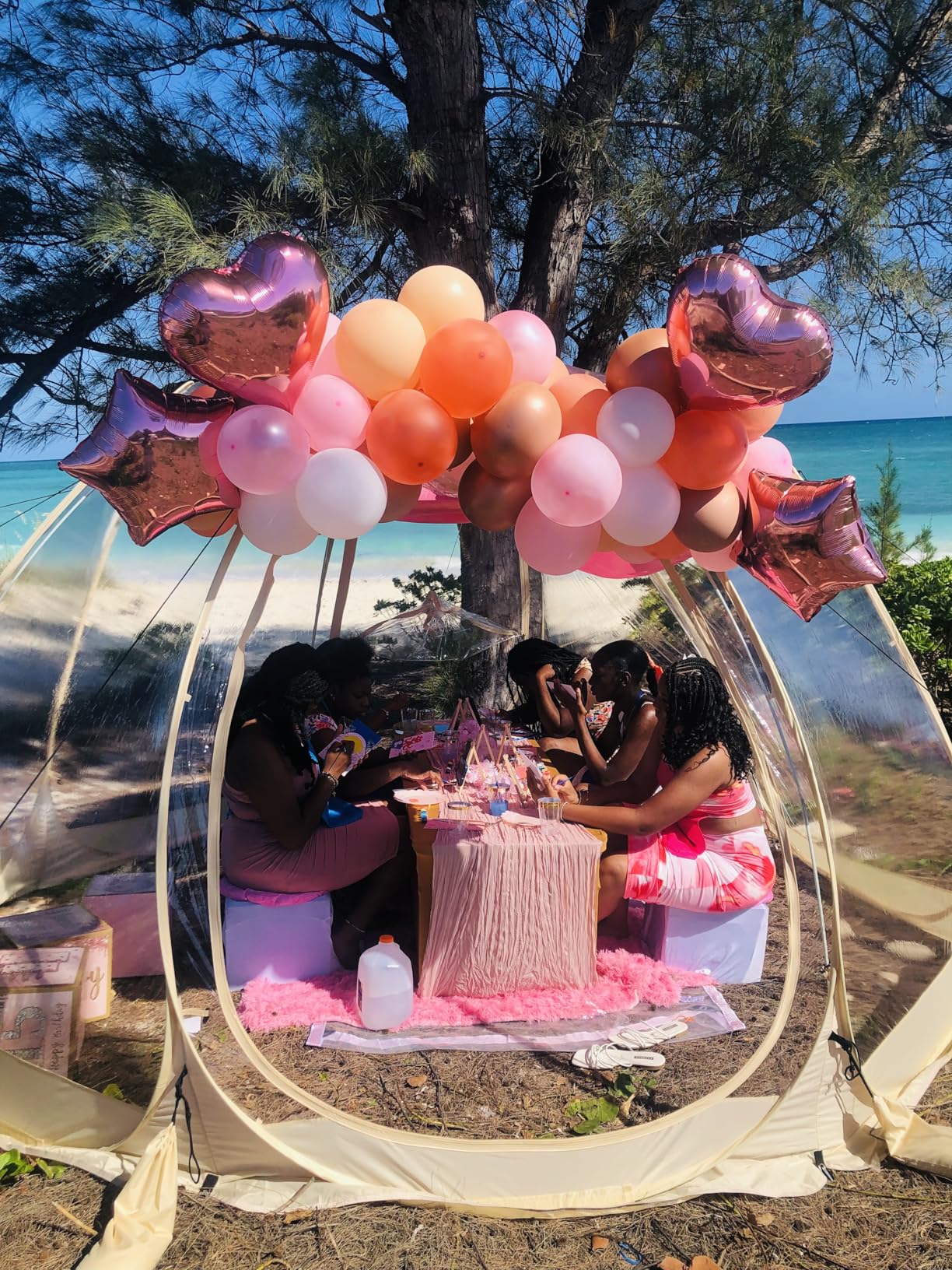 Pop Up Bubble Tent 15x15FT, Clear Dome Tent for 12-15 People, Weatherproof Transparent Outdoor Shelter for Backyard, Patio, Garden, Camping, Party, Stargazing & Sports Watching customer photo 2