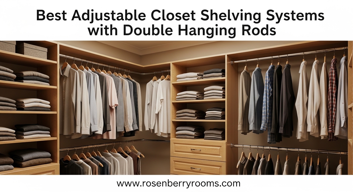 Best Adjustable Closet Shelving Systems with Double Hanging Rods