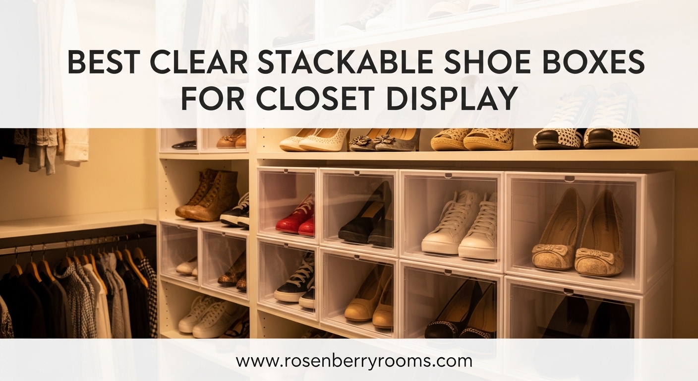Best Clear Stackable Shoe Boxes for Closet Display