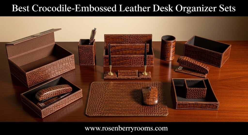 The current image has no alternative text. The file name is: Best-Crocodile-Embossed-Leather-Desk-Organizer-Sets.jpg