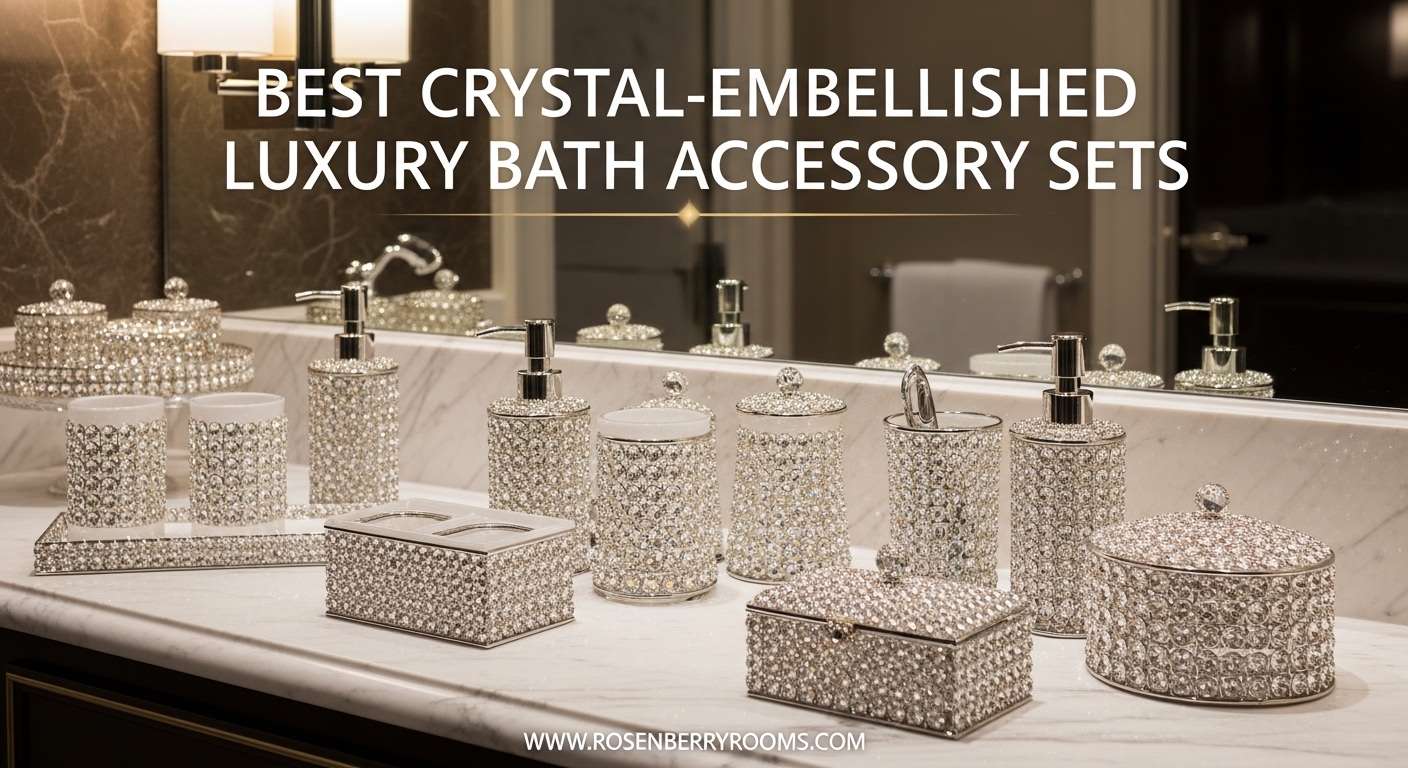 Best Crystal-Embellished Luxury Bath Accessory Sets