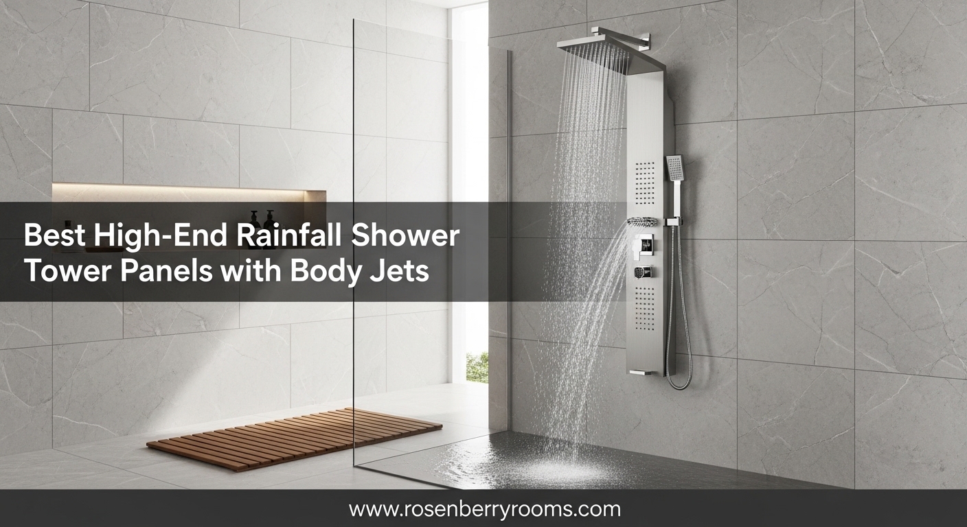 Best High-End Rainfall Shower Tower Panels with Body Jets