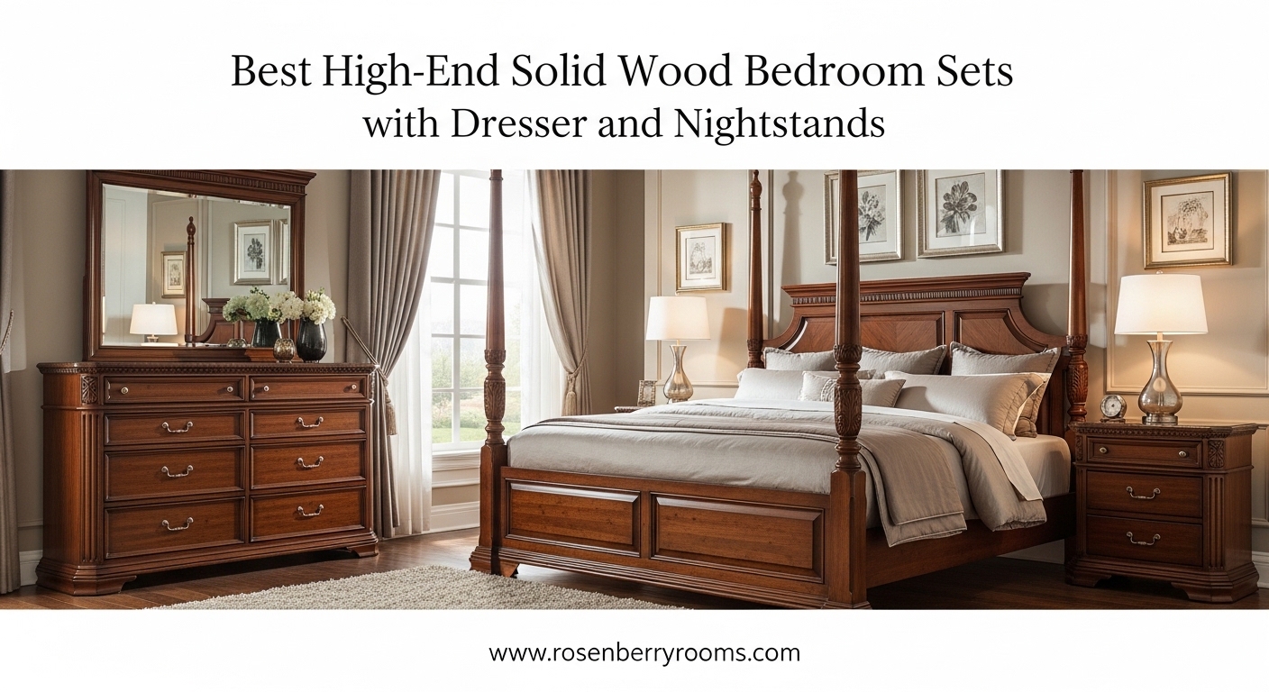 Best High-End Solid Wood Bedroom Sets with Dresser and Nightstands