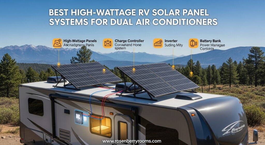 The current image has no alternative text. The file name is: Best-High-Wattage-RV-Solar-Panel-Systems-for-Dual-Air-Conditioners.jpg