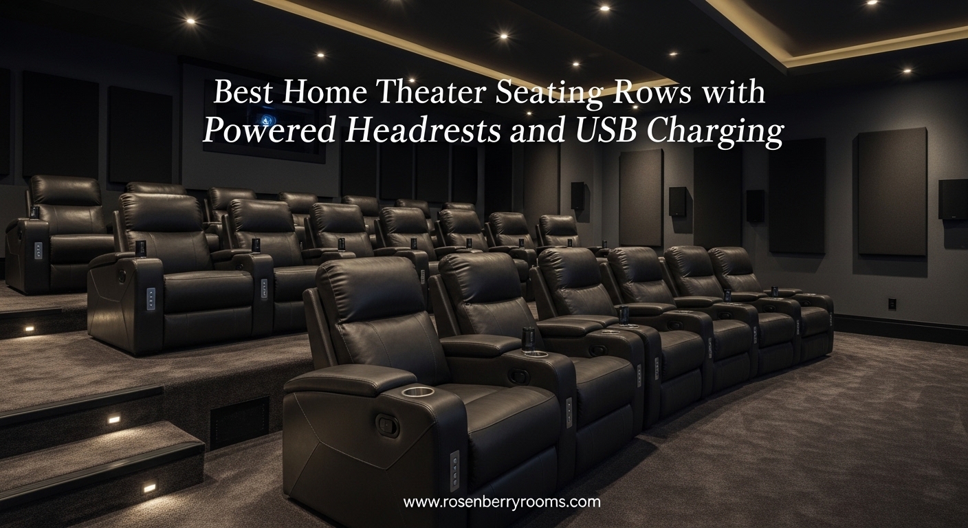 Best Home Theater Seating Rows with Powered Headrests and USB Charging