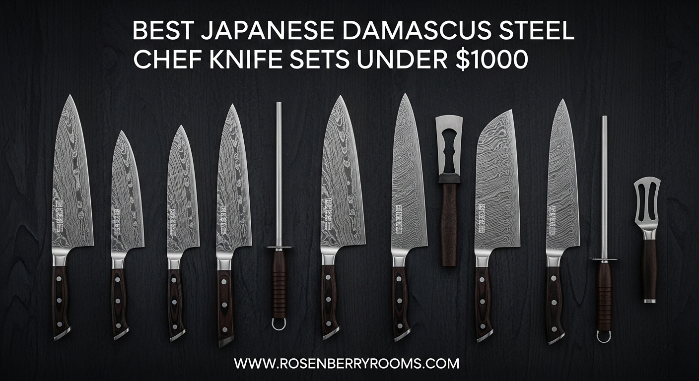 Best Japanese Damascus Steel Chef Knife Sets Under $1000