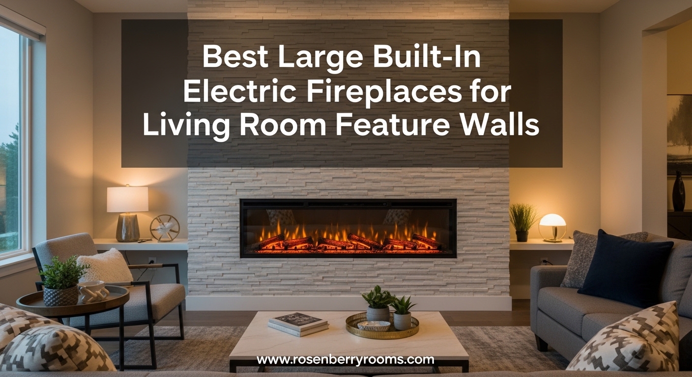 10 Best Large Built-In Electric Fireplaces for Living Room Feature ...