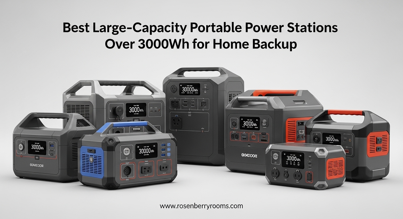 Best Large-Capacity Portable Power Stations Over 3000Wh for Home Backup
