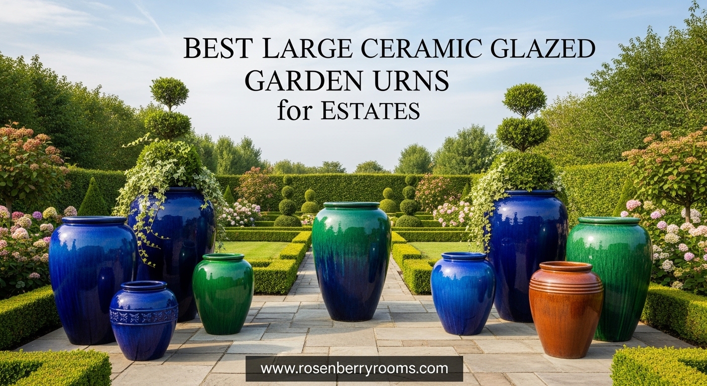 Best Large Ceramic Glazed Garden Urns for Estates