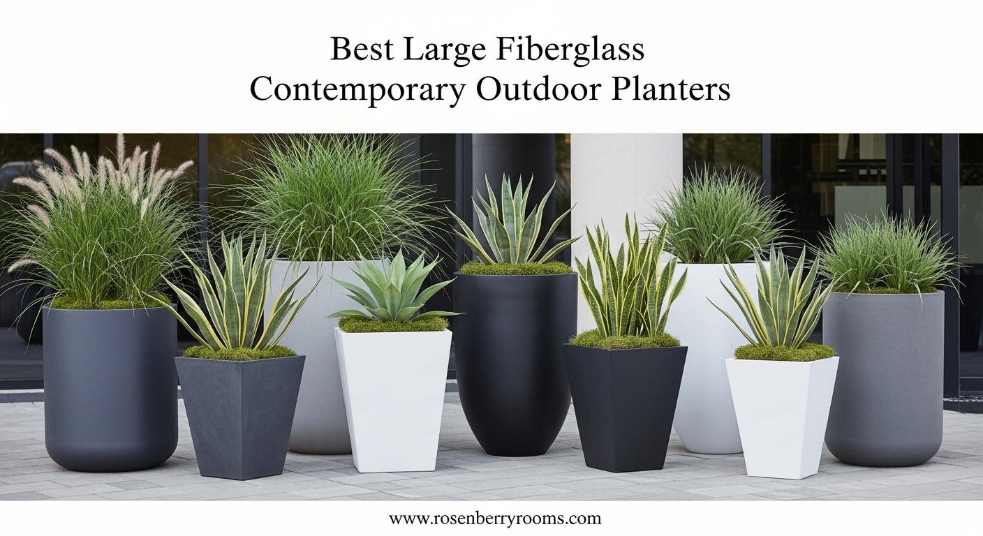 Best Large Fiberglass Contemporary Outdoor Planters