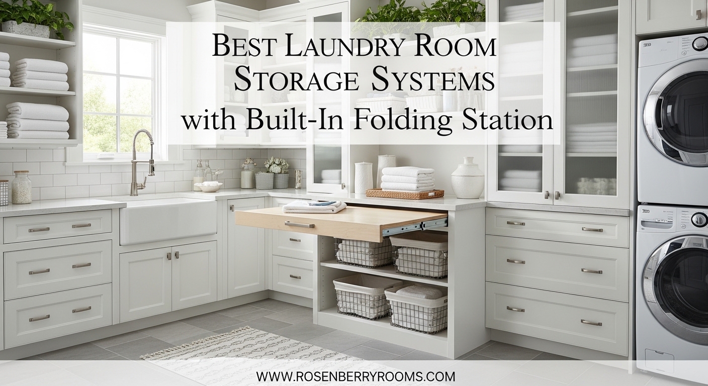 Best Laundry Room Storage Systems with Built-In Folding Station