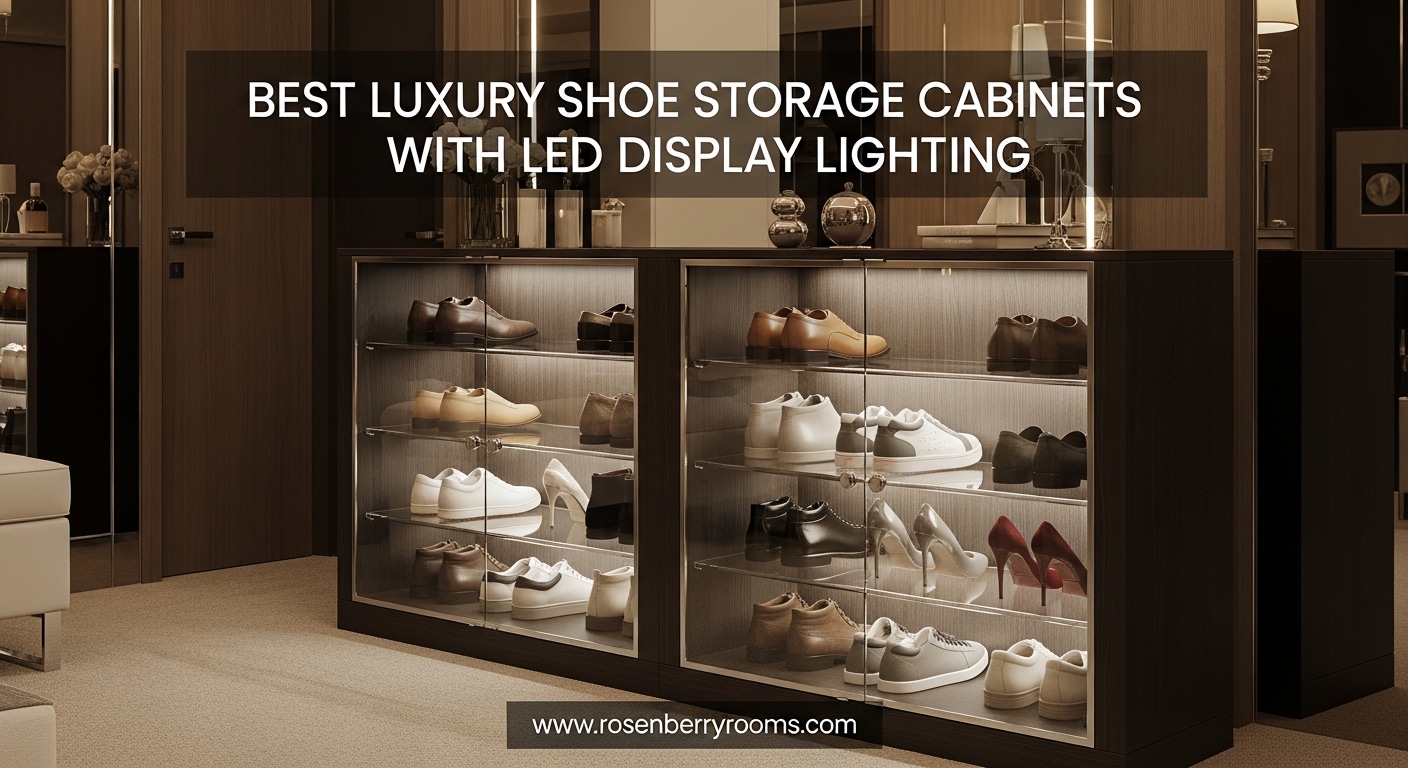 Best Luxury Shoe Storage Cabinets with LED Display Lighting