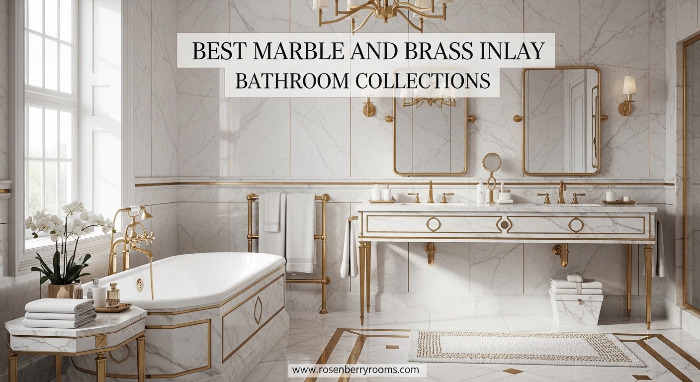 Best Marble and Brass Inlay Bathroom Collections