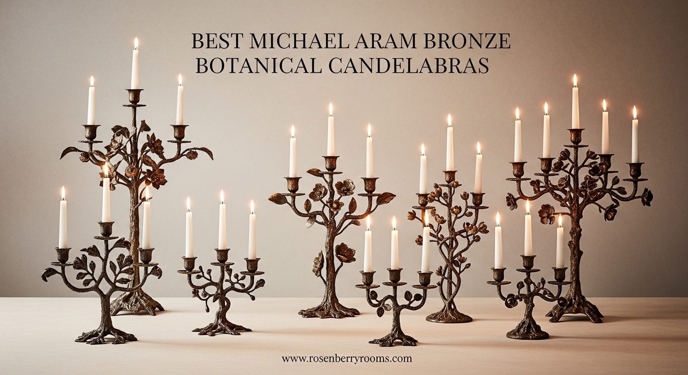Best Michael Aram Bronze Botanical Candelabras