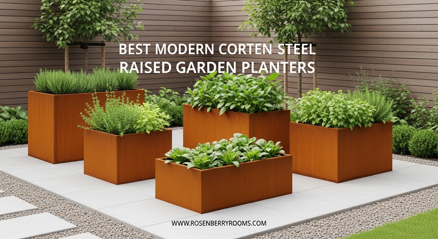 Best Modern Corten Steel Raised Garden Planters