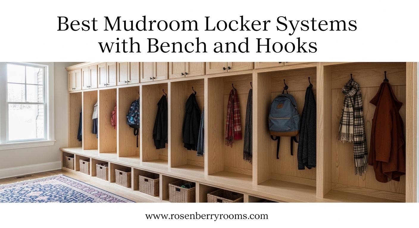 Best Mudroom Locker Systems with Bench and Hooks