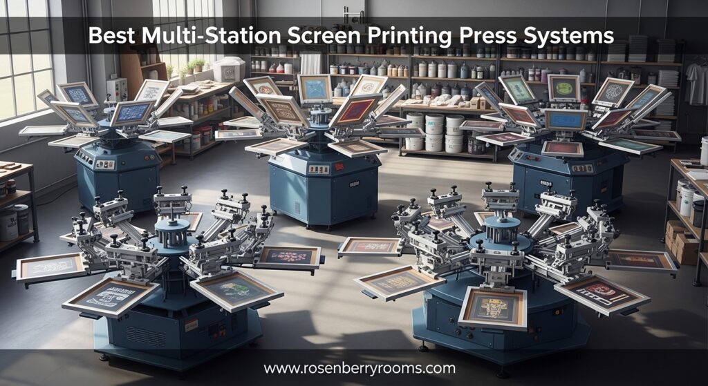 The current image has no alternative text. The file name is: Best-Multi-Station-Screen-Printing-Press-Systems.jpg