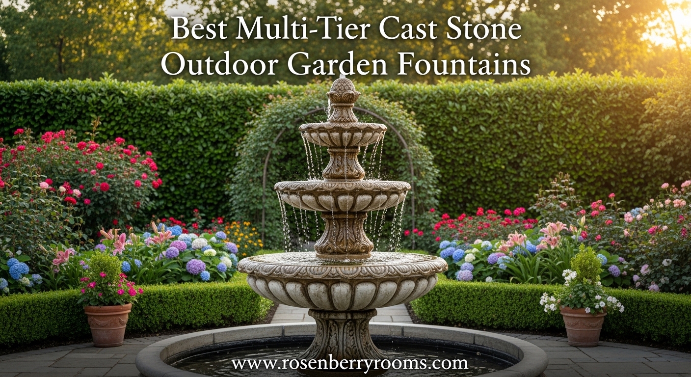 Best Multi-Tier Cast Stone Outdoor Garden Fountains