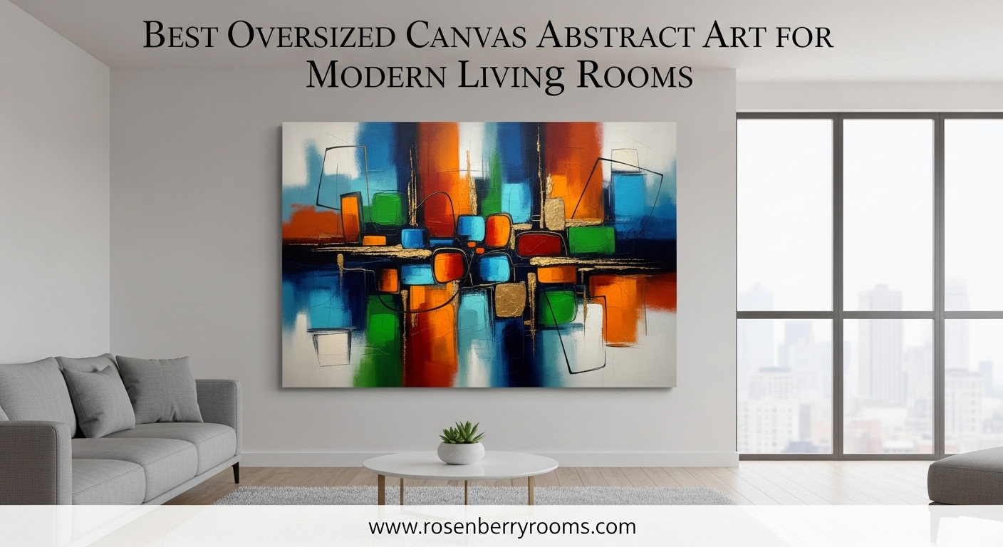 Best Oversized Canvas Abstract Art for Modern Living Rooms