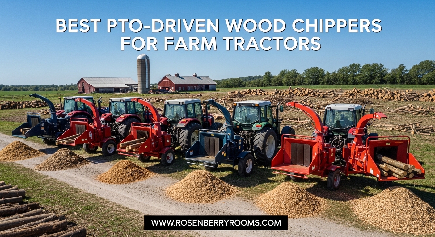 Best PTO-Driven Wood Chippers for Farm Tractors