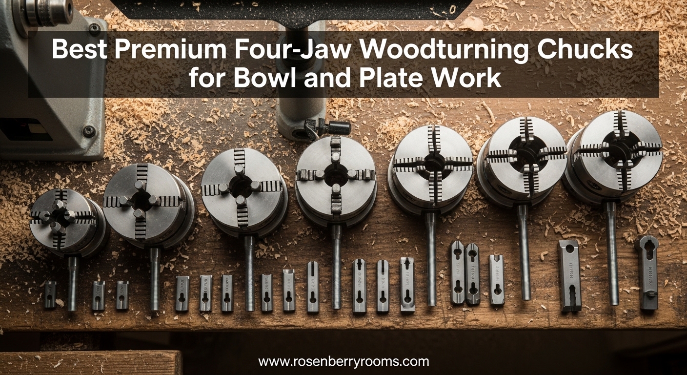 Best Premium Four-Jaw Woodturning Chuck Sets for Bowl and Plate Work
