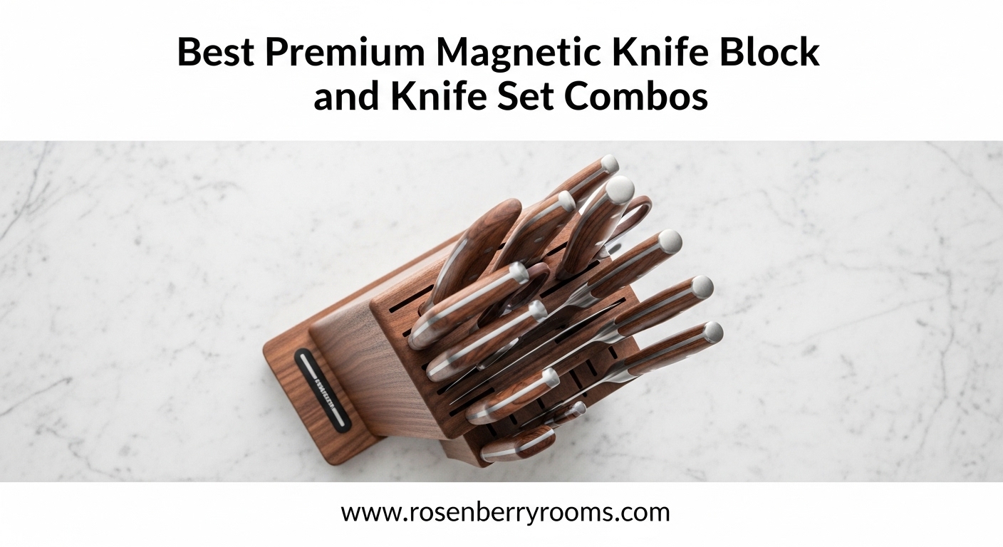Best Premium Magnetic Knife Block and Knife Set Combos