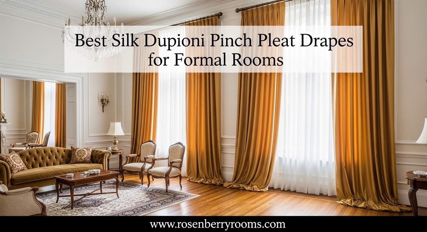 Best Silk Dupioni Pinch Pleat Drapes for Formal Rooms