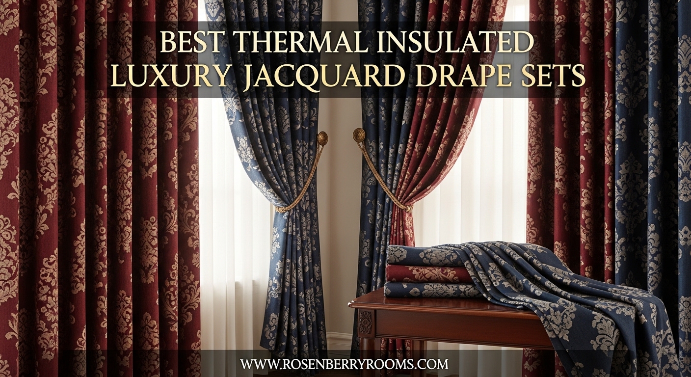 Best Thermal Insulated Luxury Jacquard Drape Sets