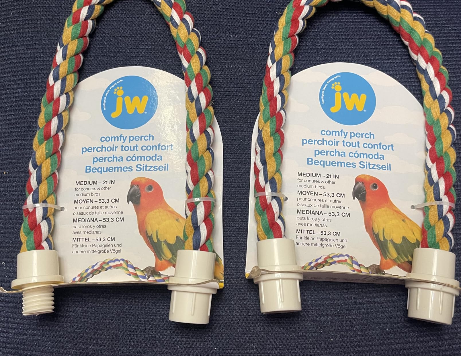 JW Pet Comfy Perch For Birds Flexible Multi-color Rope, Large - 21