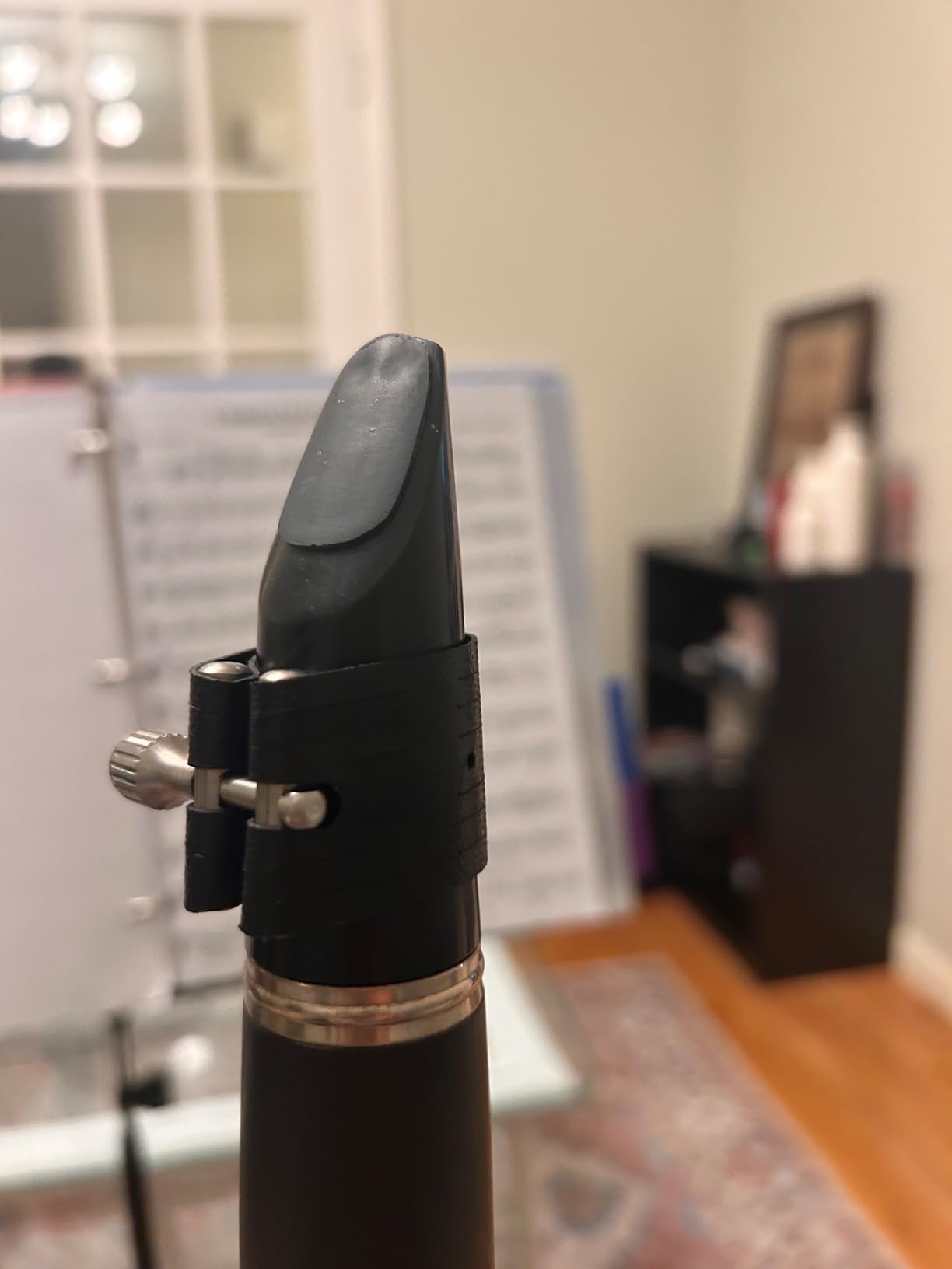Rovner Ligature & Plastic Cap for Bb Clarinet - Dark Ligature for Hard Rubber Mouthpiece (1R) customer photo 2