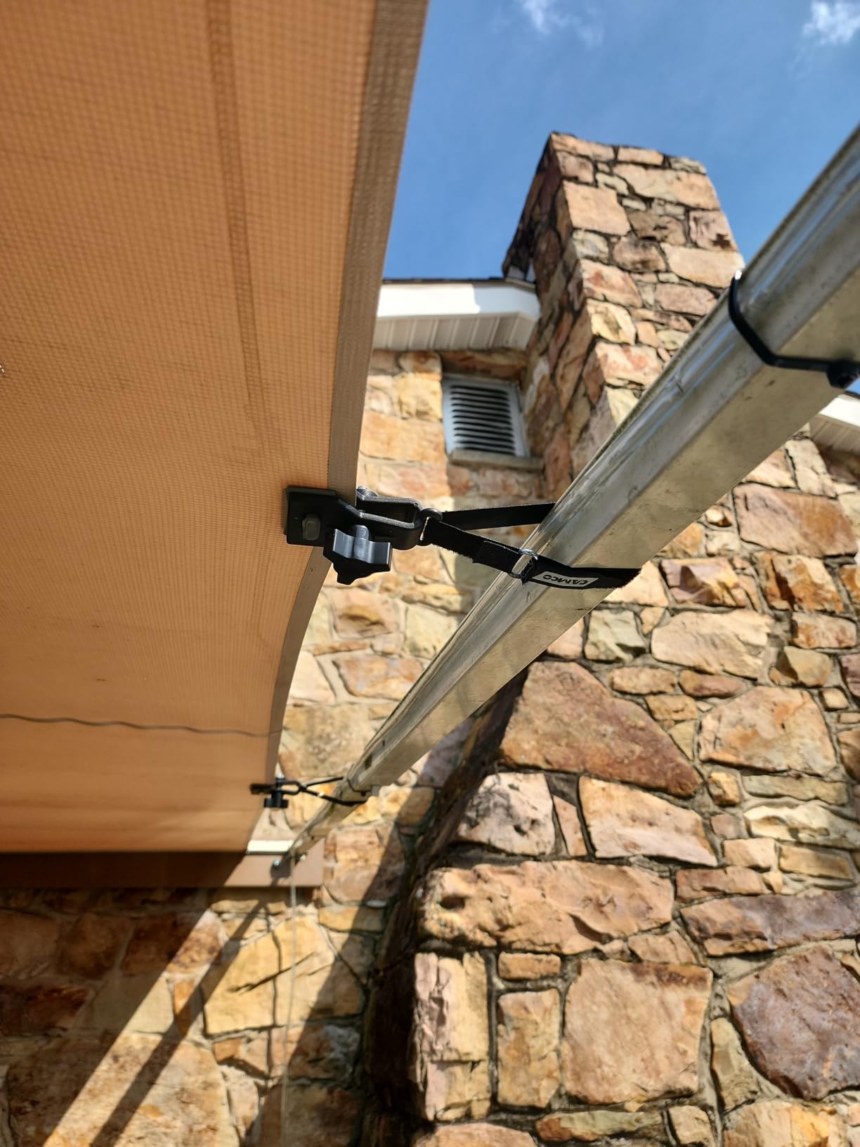 Camco RV Awning De-Flapper | 2-Inch Wide Clamp with Soft Grippers, Durable Nylon Design, 13-Inch Strap Length | 2-Pack (42061) customer photo 1