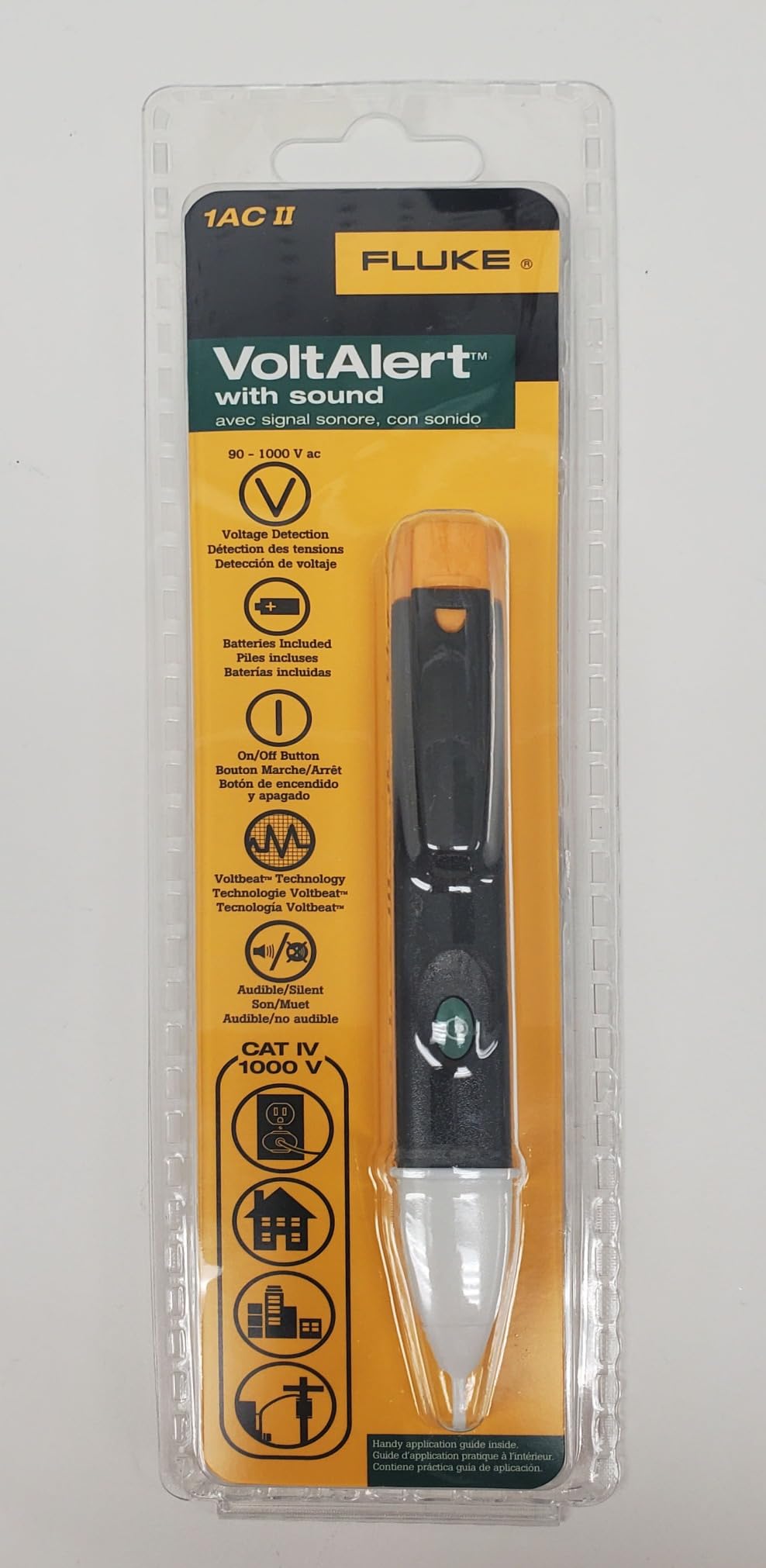 Fluke 1AC II VoltAlert Non-Contact Voltage Tester, Pocket-Sized, 90-1000V AC, Audible Beeper, CAT IV Rating customer photo 2