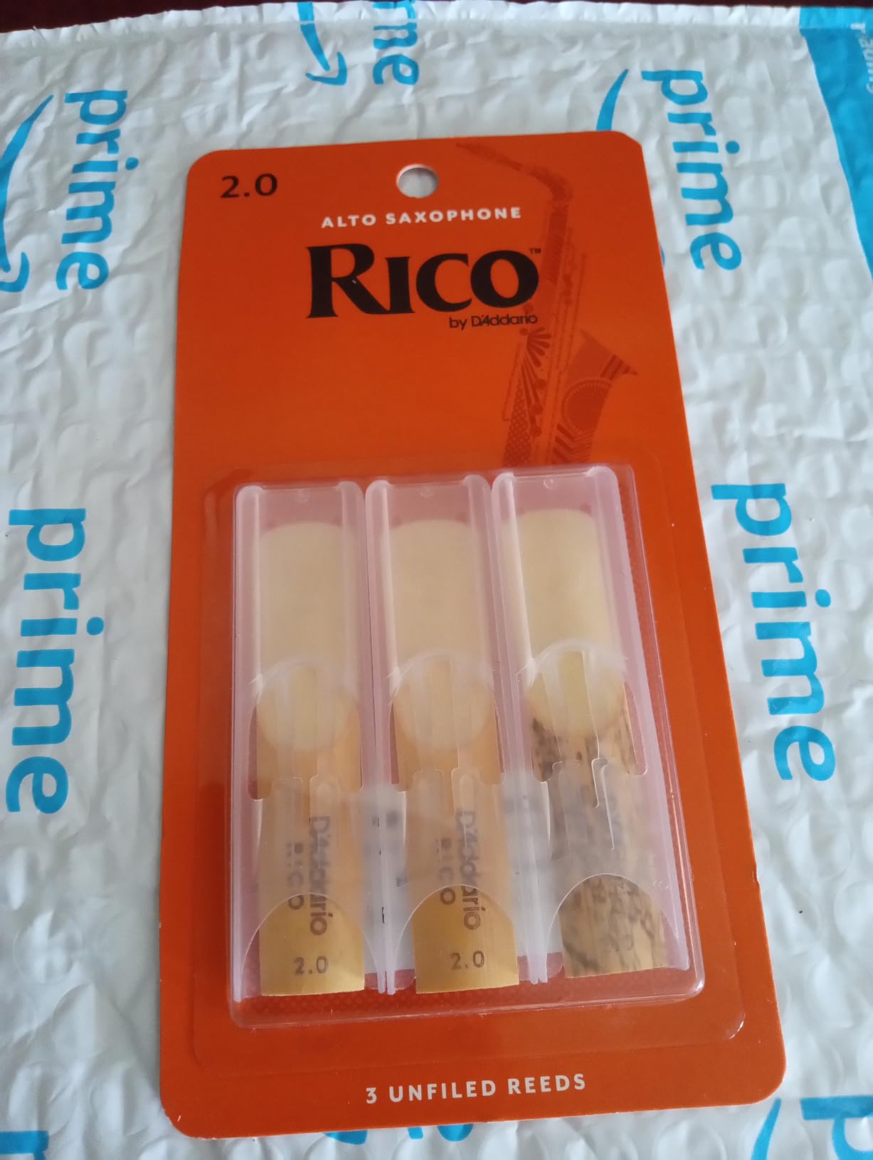 Rico Organic Alto Saxophone Reeds, Strength 2.0, Pack of 3 customer photo 2