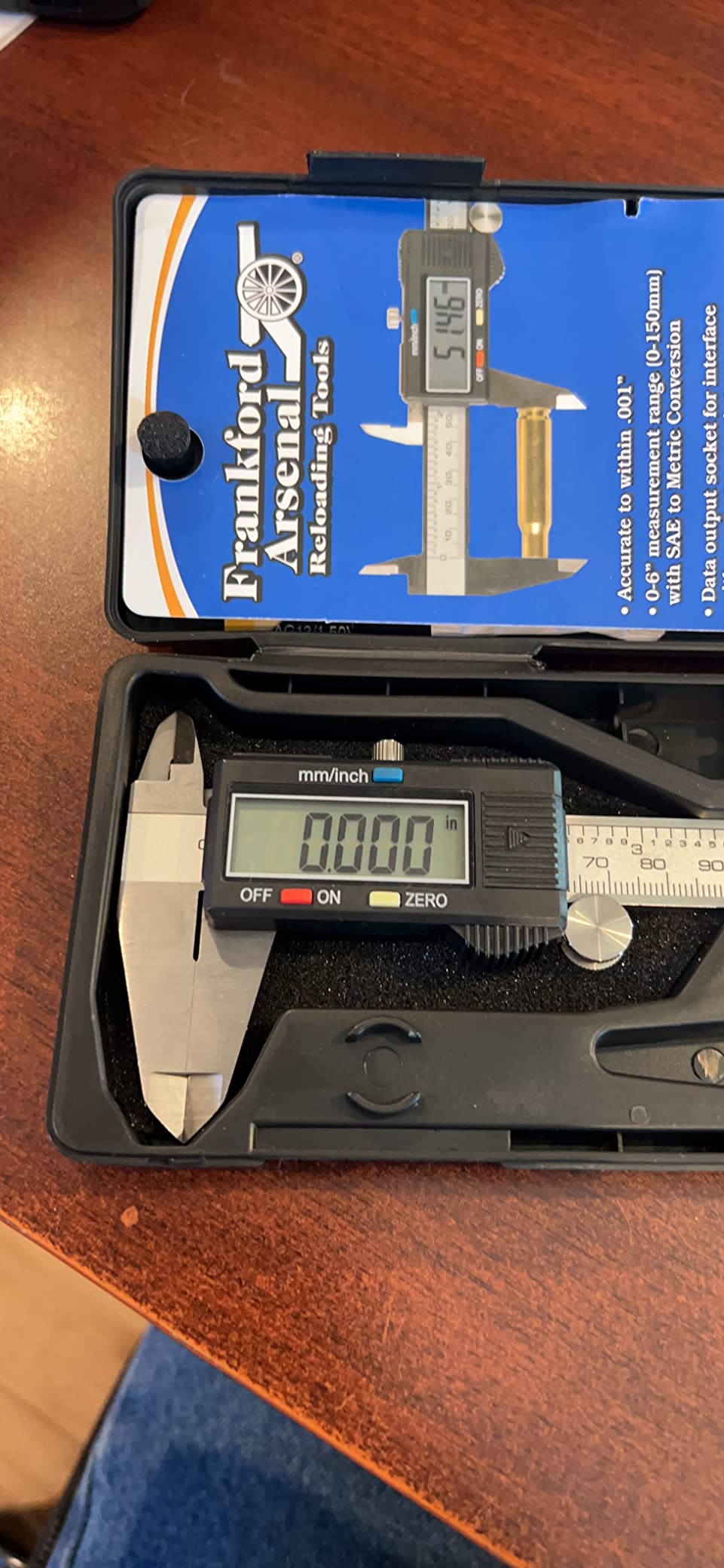Frankford Arsenal Stainless Steel Dial Caliper with Case for Reloading, Silver customer photo 1
