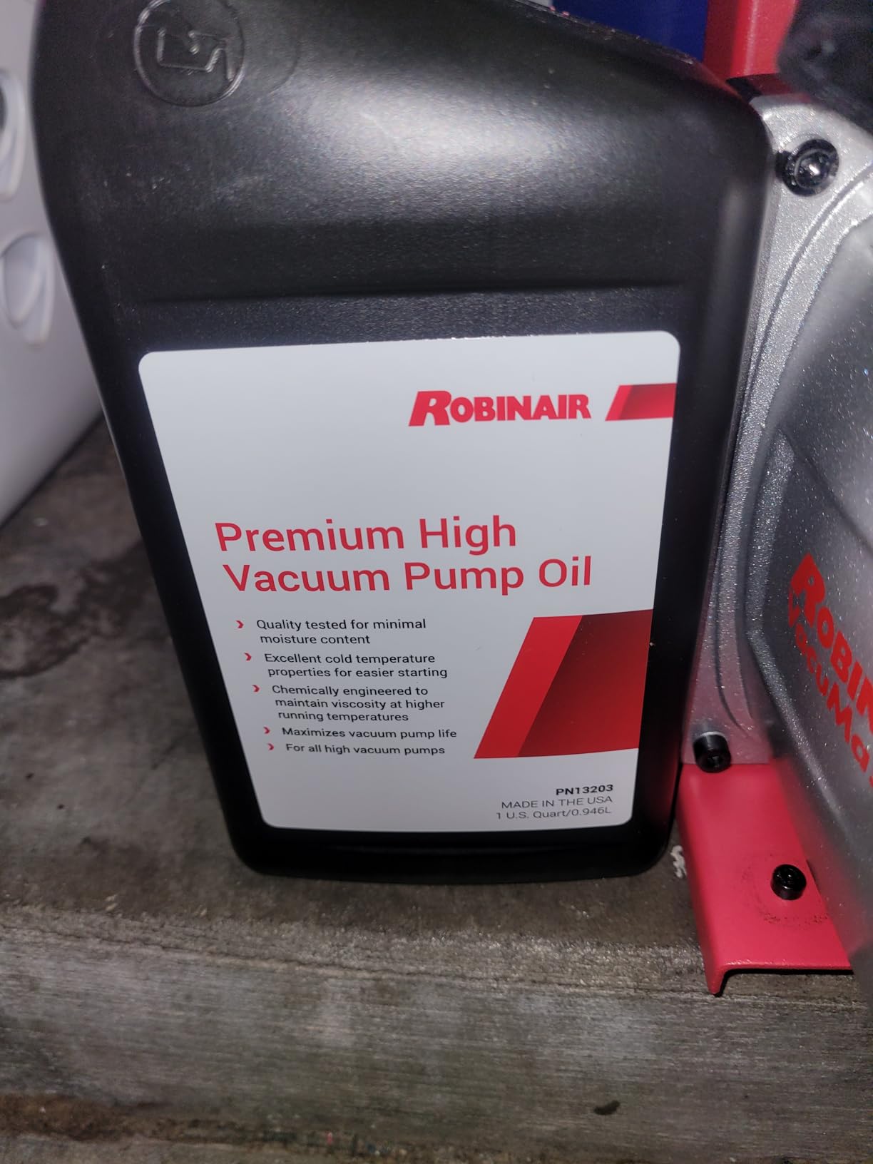 Robinair 15500 VacuMaster Economy Vacuum Pump - 2-Stage, 5 CFM, 1/3HP 115V/60HZ Motor, 35 Micron Rating customer photo 2