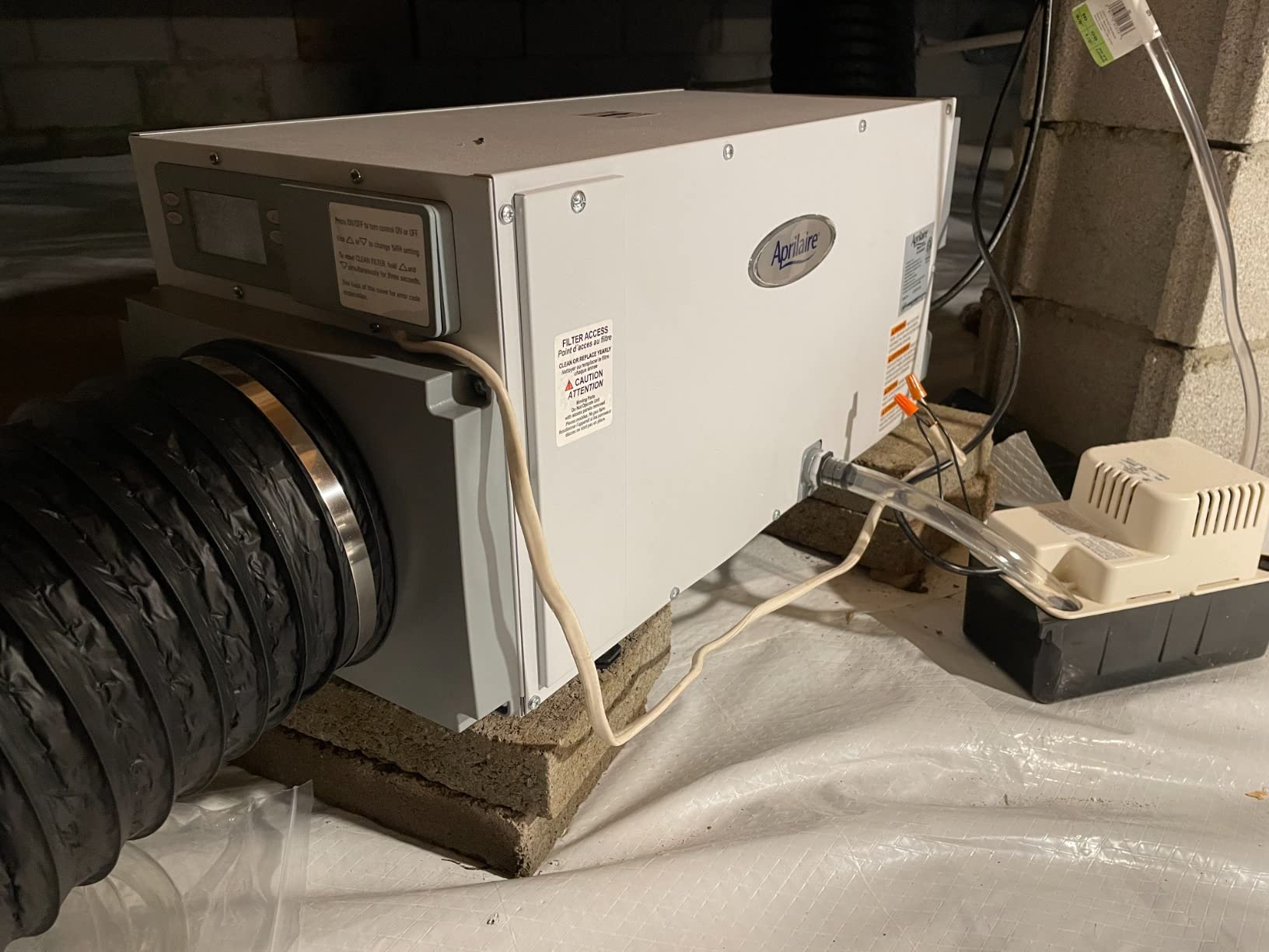 Little Giant VCMA-20ULS 115 Volt, 80 GPH, 1/30 HP Automatic Condensate Removal Pump for HVAC/Refrigeration Systems/Dehumidifiers with Overflow Detection Switch and 6-Foot Cord, White/Black, 554425 customer photo 2