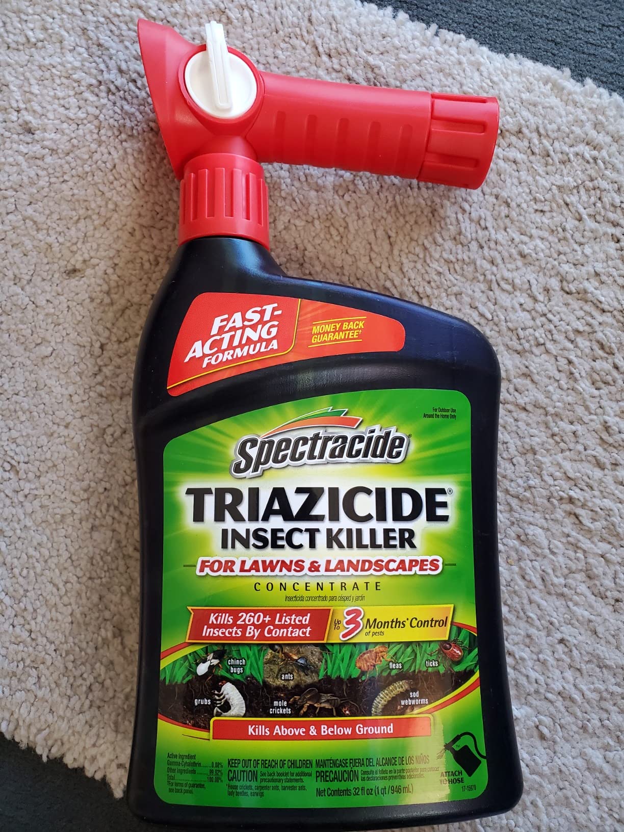 Spectracide Triazicide Insect Killer For Lawns & Landscapes Concentrate (Ready-To-Spray), Protects Lawns, Vegetables, Fruit & Nut Trees, Roses, Flowers & Shrubs, 32 fl Ounce customer photo 1