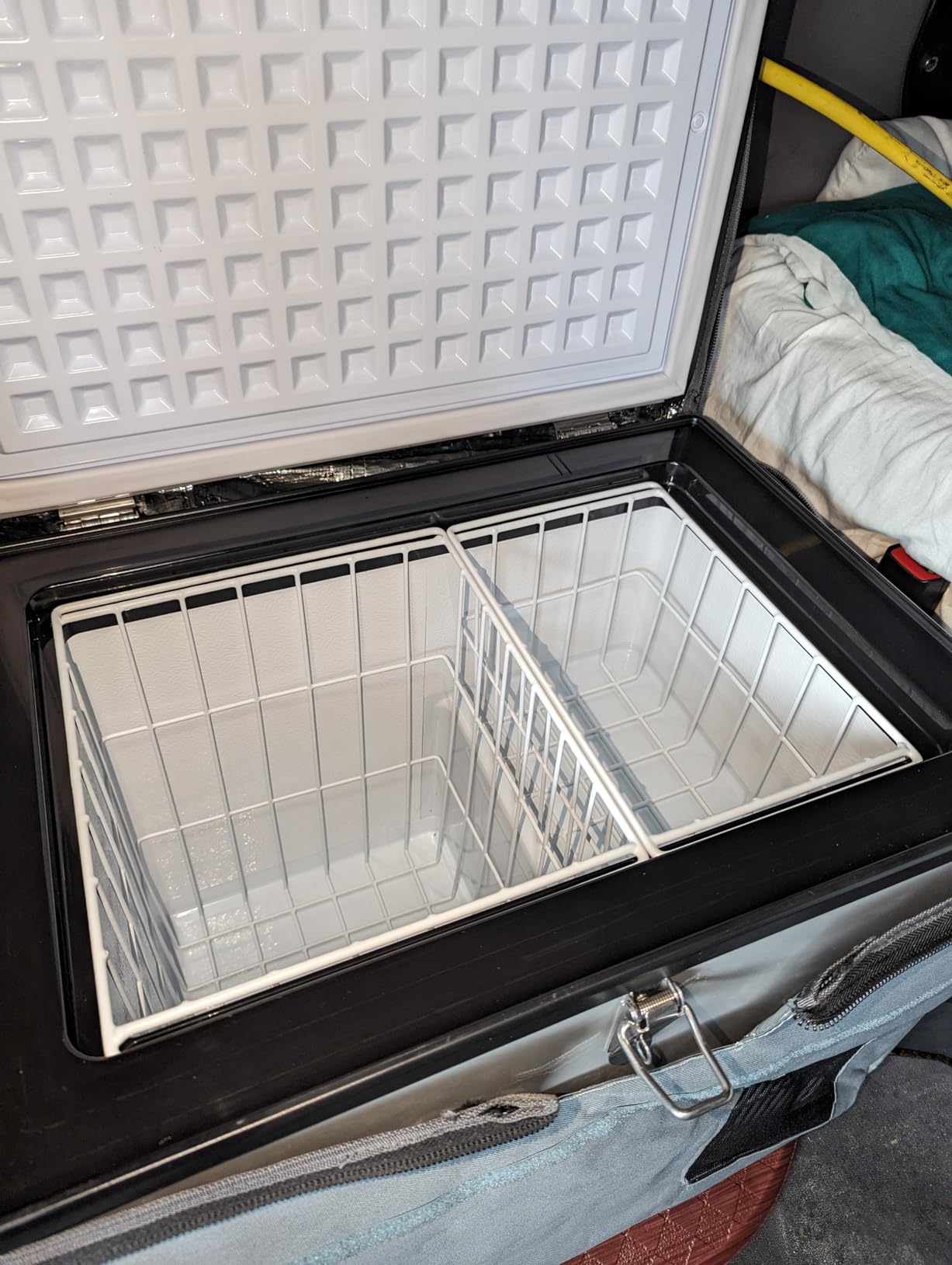 Engel 45 Qt. Portable Refrigerator / Portable Freezer for Travel - Chest Freezer / Fridge for Car, Camping, RVs & More, -8F to 50F Temperature Range, AC 110V/ DC 12V, FM-45G, Gray customer photo 2