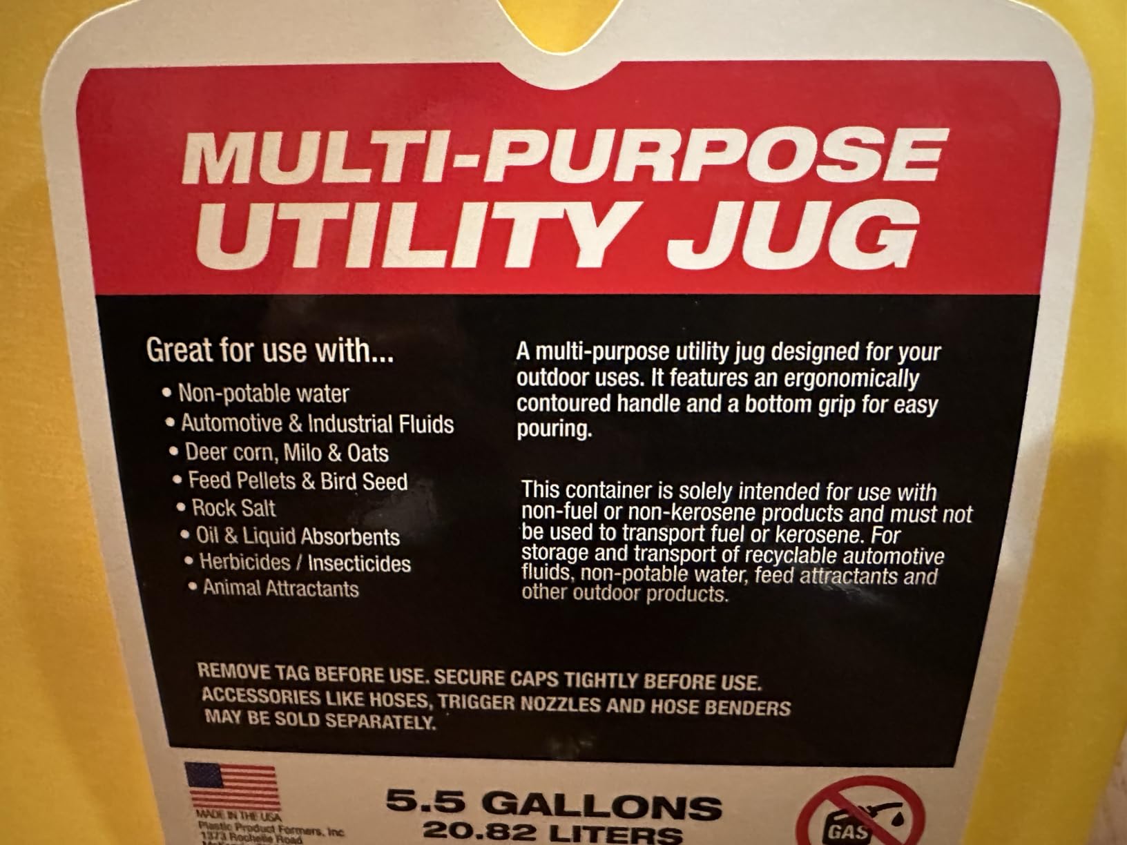 VP Racing 5.5 Gallon Motorsport Racing Liquid Container Utility Jug, Yellow customer photo 2