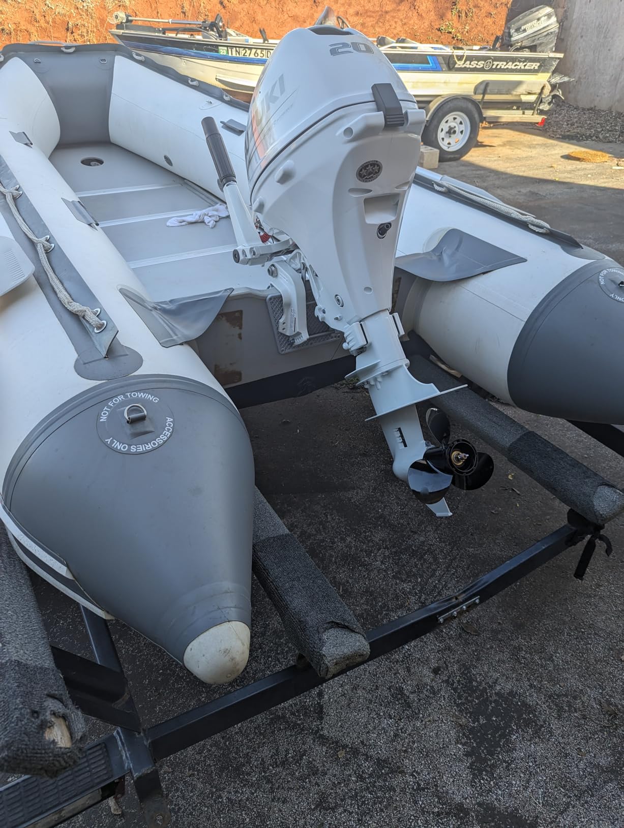 Newport Vessels 12ft 6in Catalina Inflatable Dinghy Boat Transom Sport Tender - 6 Person - 20 Horsepower USCG Rated customer photo 1