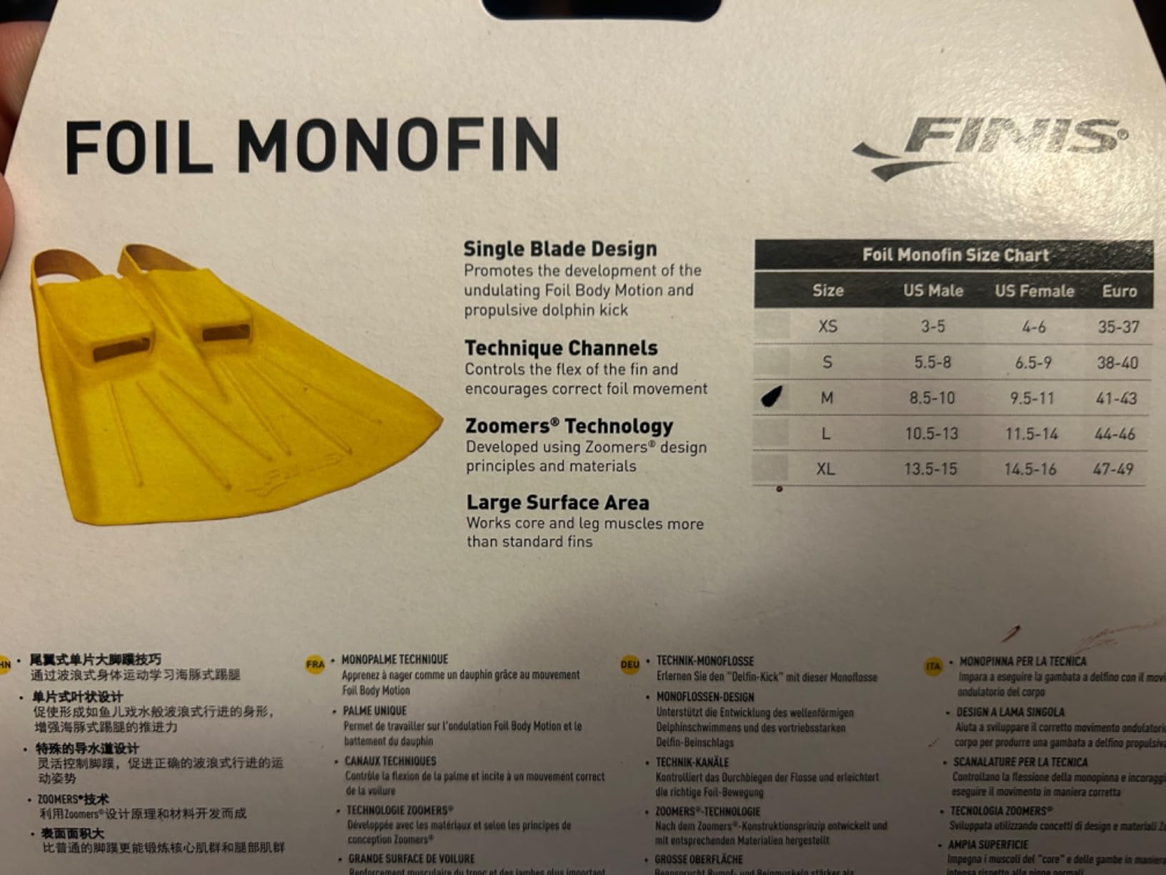 FINIS Foil Monofin - Rubber Swimming Fin for Men and Women - High-Quality Swim Flipper to Strengthen Legs and Core - Adult Swim Fin customer photo 1