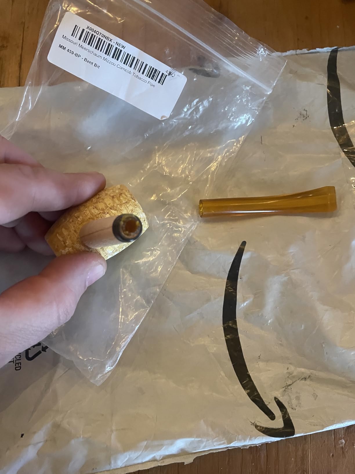 Missouri Meerschaum Mizzou Corncob Tobacco Pipe customer photo 1