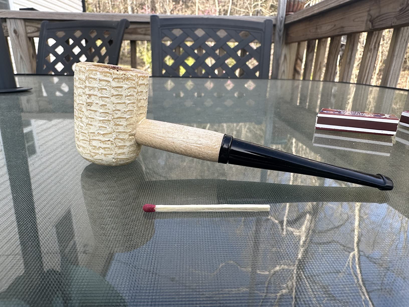 Missouri Meerschaum - Washington Corn Cob Tobacco Pipe - 5th Avenue, Straight Bit customer photo 1